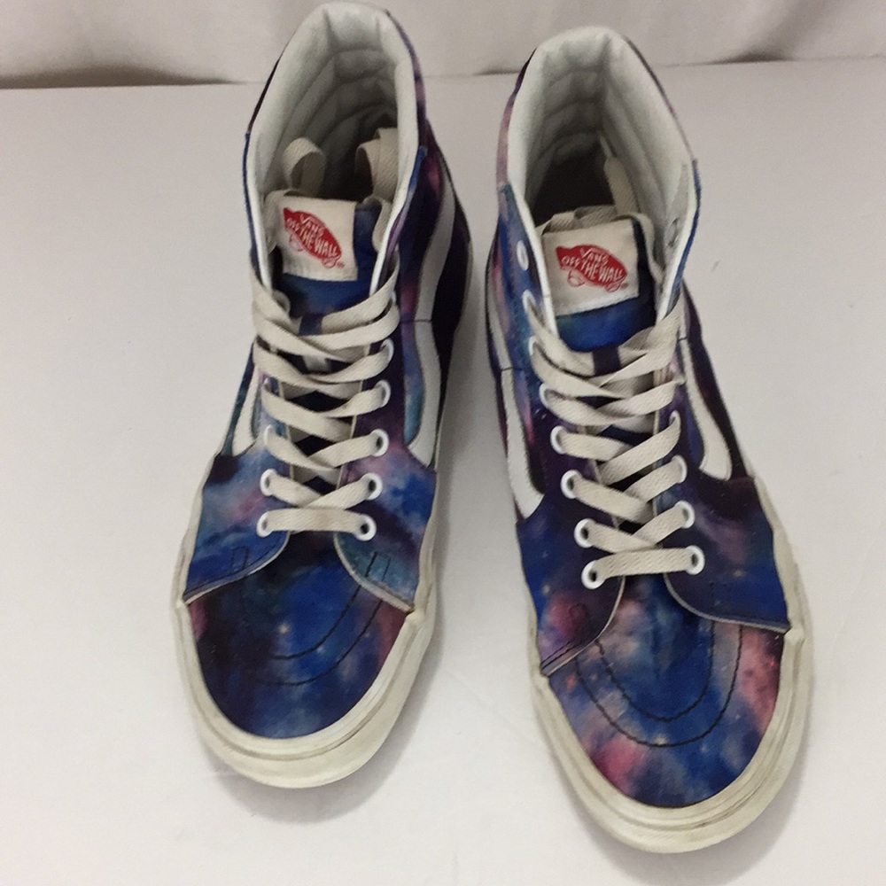 Vans Off the Wall Purple Tye Dye High Top Sneakers Size 10.5 - Picture 2 of 11